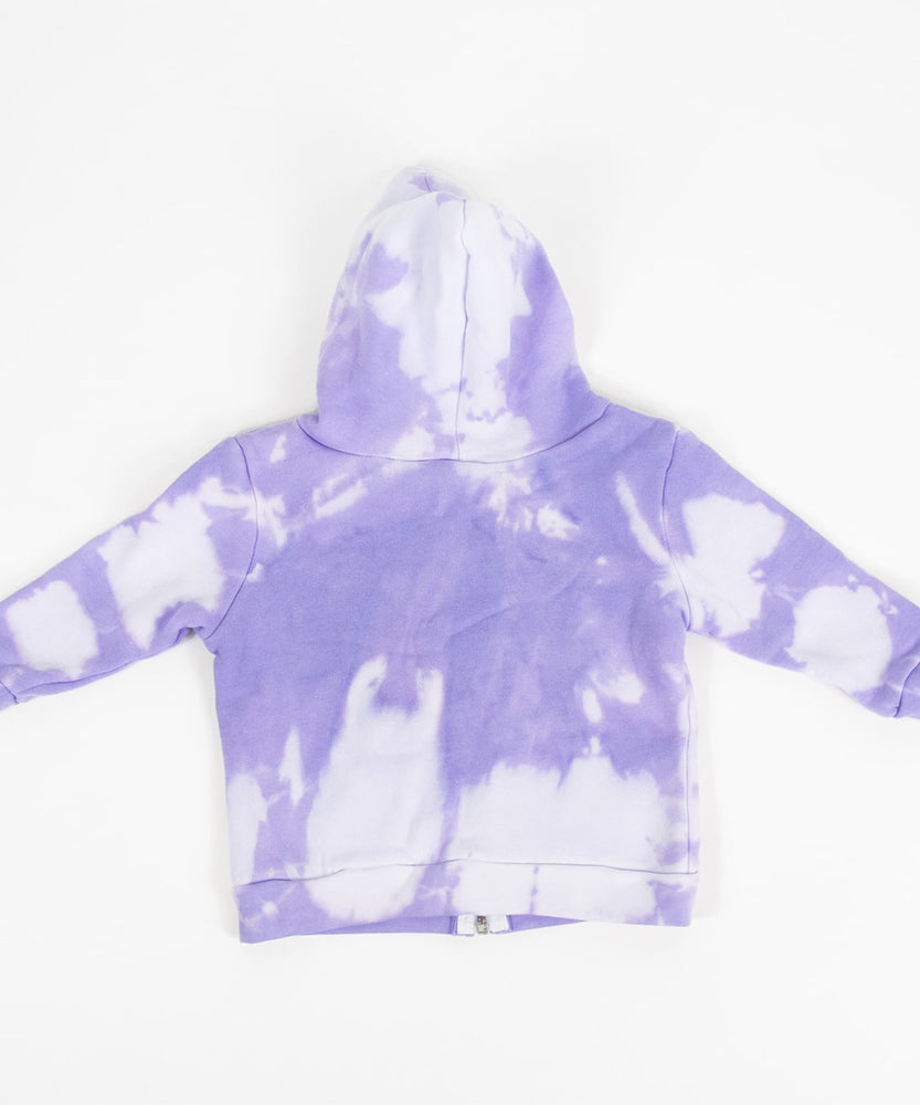 Lavender and white tie dye baby jacket.