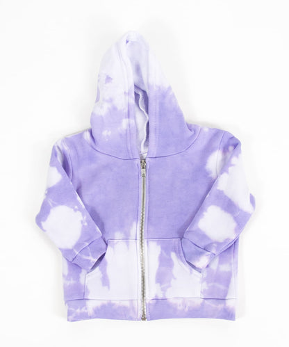 Lavender and white tie dye baby jacket.