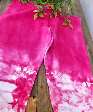Raspberry Rose Tie Dye Leggings