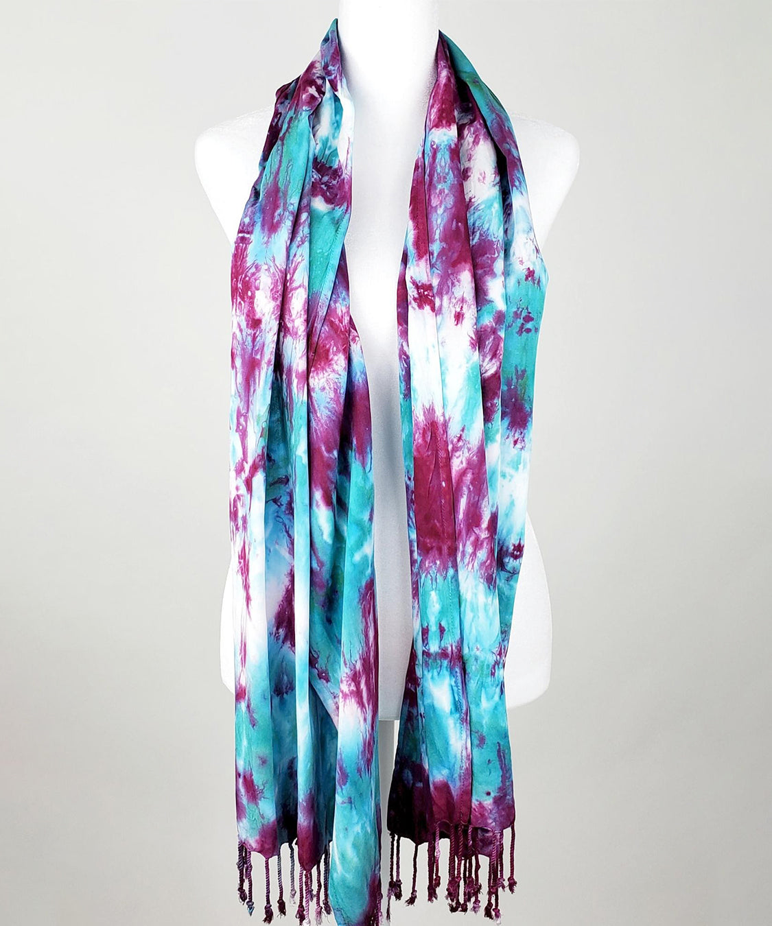 Pink + Teal Tie Dye Scarf