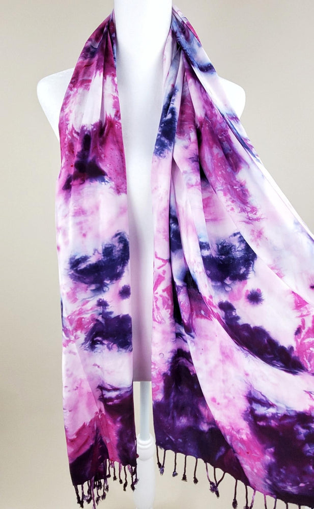 
                
                    Load image into Gallery viewer, Dragon Fruit Tie Dye Scarf
                
            
